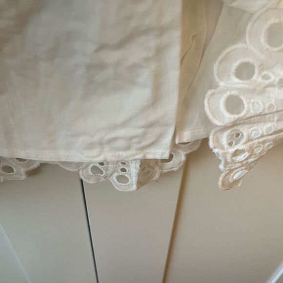 NWT Andie Swim The Mona Eyelet Scalloped‎ Pull On Skirt Coconut White sz M - Picture 7 of 10